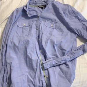 Express button down light denim like shirt